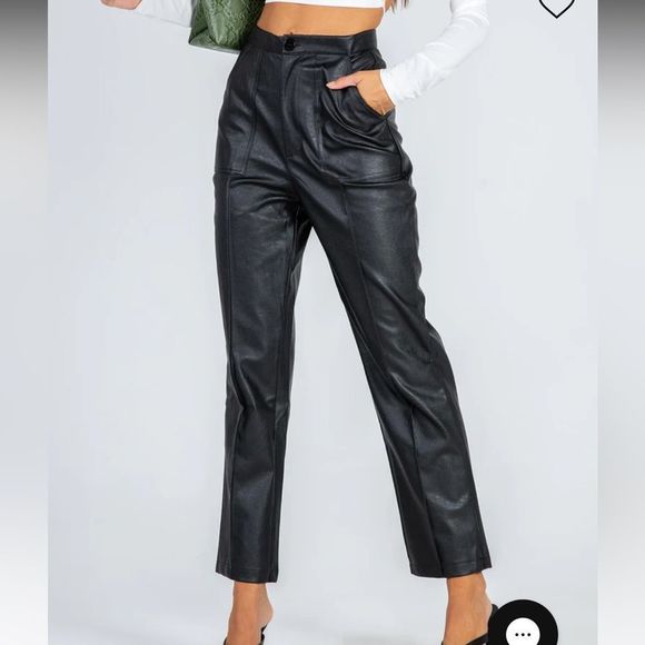 Princess Polly Pants - Princess Polly Black Leather Encore Pants